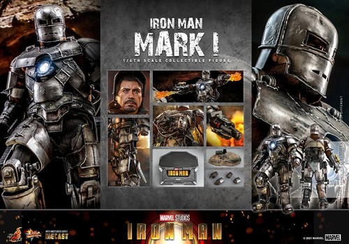 Hot Toys MMS605-D40 Iron Man Mark I 1 Traje Diecast Escala 1/6 12" Figura Nuevo Raro - Imagen 2 de 8