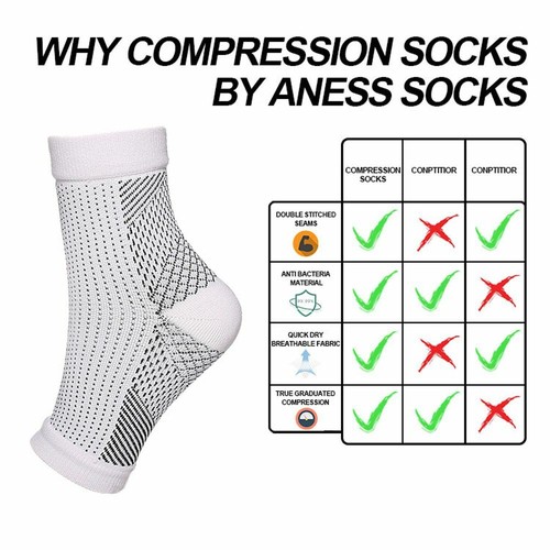 Sock Foot Sleeves Elastic Bandage Sleeve Protective Socks Tight Casual Socks - Picture 8 of 15