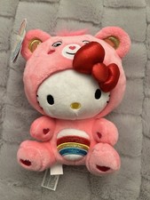 IN HAND Hello Kitty and Friends x Carebears Hello Kitty Cheer Bear 9” Plush BNWT