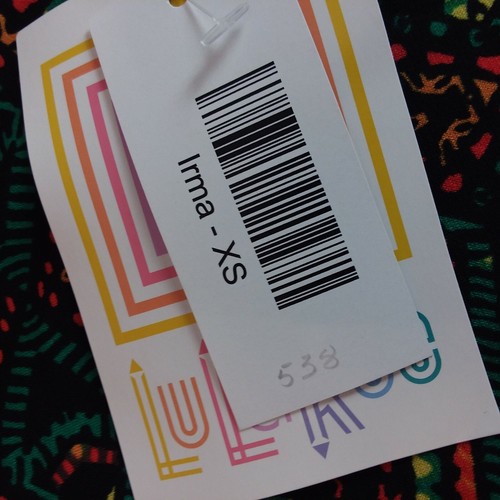 NUEVO CON ETIQUETAS - Top túnica para mujer Lularoe Irma calce suelto cuello redondo diseño suroeste XS - Imagen 6 de 8