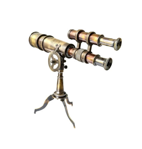 Handmade Antique Design Brass Telescope Working Spyglass With Tripod Stand Wond - Picture 4 of 5