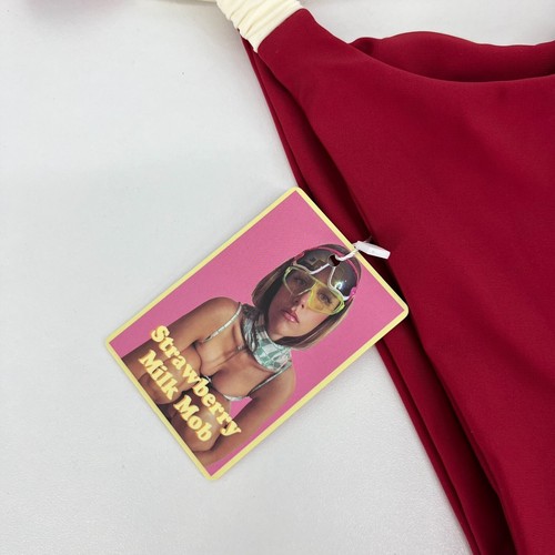 Set bikini fragola latte mob top e fondo donna M rosso nuovo con etichetta piscina spiaggia - Foto 3 di 13