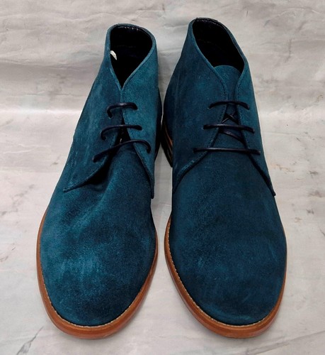 RIVER ISLAND Hombre Derby Verde Oscuro Cuero Con Cordones Zapato Formal EU 43 UK 9 - Imagen 5 de 7