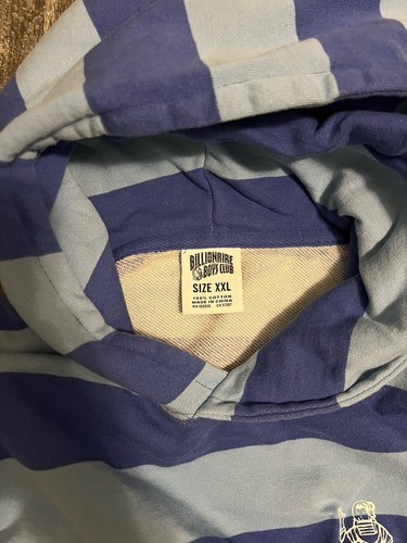 Billionaire Boys Club Men’s Size XXL Striped Blue Icon Logo Hoodie Sweater - Picture 4 of 6