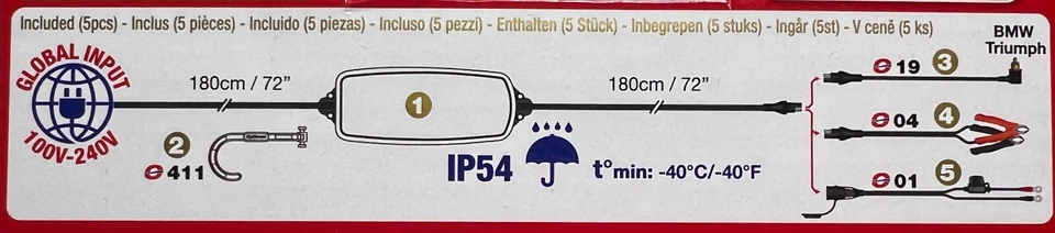 Batterieladegerät Canbus Optimate 4 quad Tecmate mit Can-bus BMW Stecker Premium - Bild 4 von 4