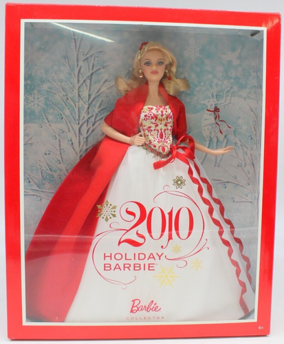 Barbie de vacaciones 2010 Mattel R4545 rojo y blanco vestido rubio muñeca de coleccionistas - Imagen 1 de 8