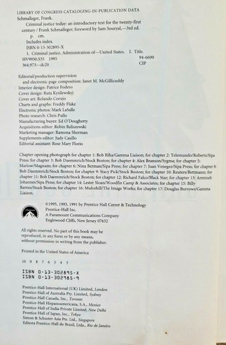 1996 Criminal Justice Today : An Introductory Text for the 21st Century 3rd Ed - Imagen 3 de 9