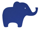 10-Pack Baby Shower Royal Blue Elephant, Large, 3.4" Tall, 4.6" Wide, Cardstock