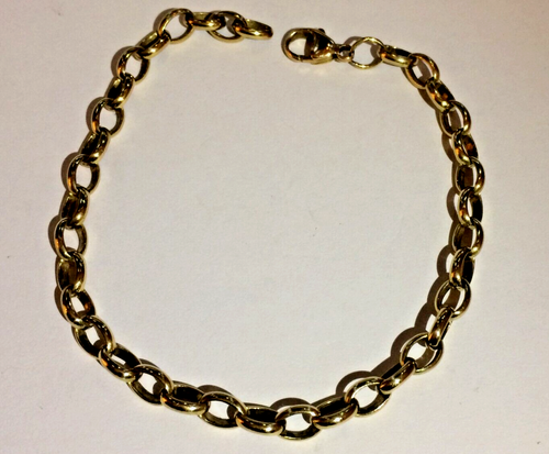 9CT GOLD BELCHER LINK BRACELET, 9, INCHES LONG, 11.90 GRAMS, (LONDON 1995) - 第 1/6 張圖片