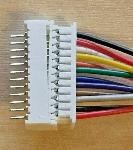 Micro JST 1,25 mm 12-Pin Stecker 180° und Buchse ca. 100 mm Kabel - Bild 3 von 6