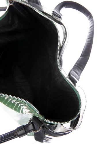 Authentic DRIES VAN NOTEN Green & Black Palm Tote Bag - Bild 4 von 11