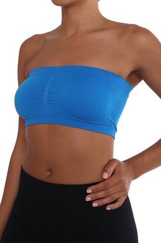 Padded Bandeau Bra Top Stretchable Spandex One Size Regular - Picture 11 of 30