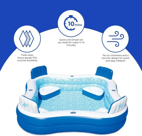 Blue Wave NT6126 88" x 26" Deep Premier Family aufblasbarer Pool mit Abdeckung - Bild 3 von 4