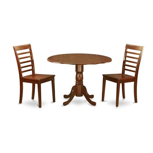 3  PC  small  Kitchen  Table  and  Chairs  set-drop  leaf  Table  and  2 ... - Picture 4 of 4