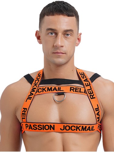 Cintura uomo sexy elastica body petto imbracatura o-ring cinghie muscolari top clubwear - Foto 36 di 124