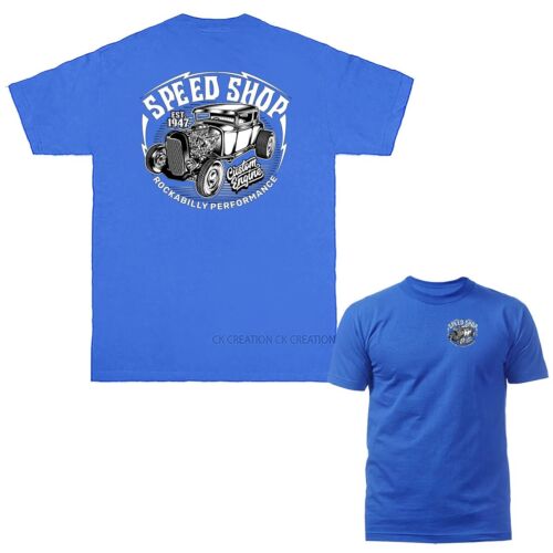 Speed Shop Hot Rod Garage Oldtimer Oldtimer Auto Grafik T-Shirt - Bild 13 von 17