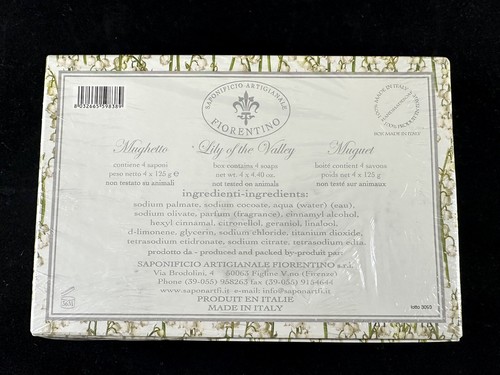 Saponificio Artigianale Fiorentino Lily Of The Valley 4 x Handmade Soaps ITALY - Picture 7 of 11