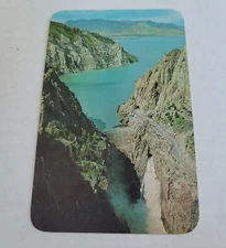 Vintage 1970 Postcard Buffalo Bill Dam Site Wyoming Panorama View