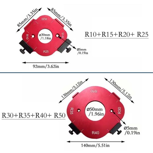 4 in 1 Arc Angle Positioning Template, Corner Radius UK Tool Template Jig C3T9 - Picture 6 of 11