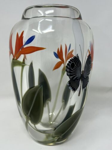 Orient und Flume Beyers Säulen Schmetterling Briefbeschwerer Vase signiert 86/300 - Bild 7 von 16
