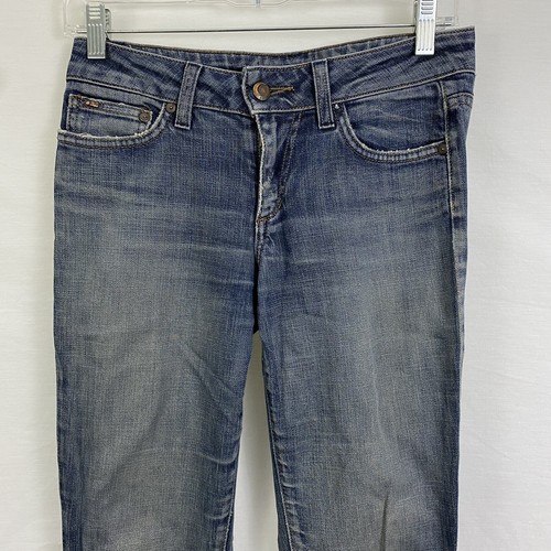 Pantalones de mezclilla Joes para mujer W26 GIGI EE. UU. corte de bota elásticos altura baja lavado oscuro agujero deshilachado - Imagen 3 de 19