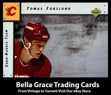 1992-93 Upper Deck Tomas Forslund #ERT6 Calgary Flames Euro-Rookie Team Holo