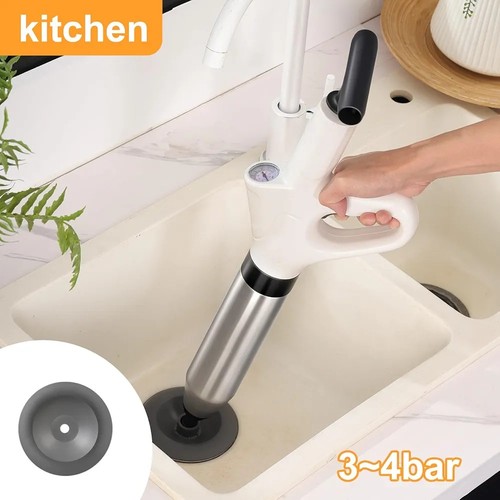 Toilet Plunger High Power Drain Unblocker For Bathroom And Kitchen - Picture 5 of 12