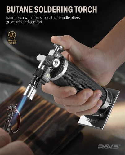 RAVS Butane Torch Lighter, DUAL Flame Mode Kitchen Torch, Refillable Cooking ... - Picture 4 of 8