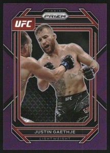 2023 Panini Prizm UFC Prizms Purple #110 Justin Gaethje /149