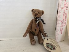 Cottage Collectibles by Ganz Miniatures NWT 3" Stitches Bear w/COA FREE SHIPPING
