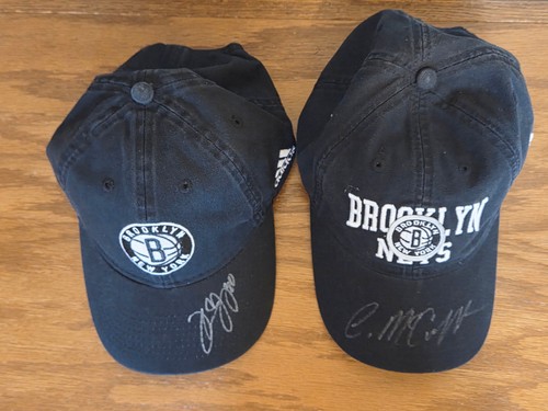 2 NBA Brooklyn Nets Autographed Signed Ball Caps (Unknown Players) Circa 2017-18 - Picture 2 of 9