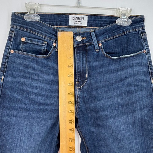 Denizen by Levi's Womens Size 10 Mid Rise Slim Leg Jeans Medium Blue Five Pocket - Picture 4 of 8
