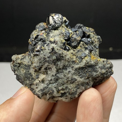 105GR BRILLIANT CLUSTER SPHALERITE CHALCOPYRITE QUARTZ - Picture 6 of 18