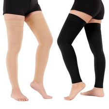 20-30mmHg Thigh High Compression Stockings for Women  Men, Footless Over the...