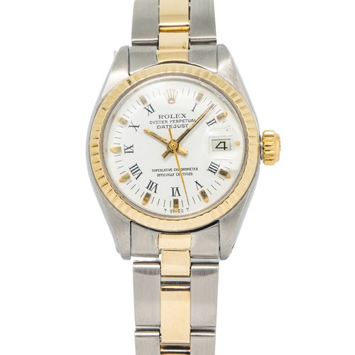 Rolex DateJust 6916 Converted Oyster 18K YG White Dial Auto Ladies Watch 26mm - Picture 4 of 6
