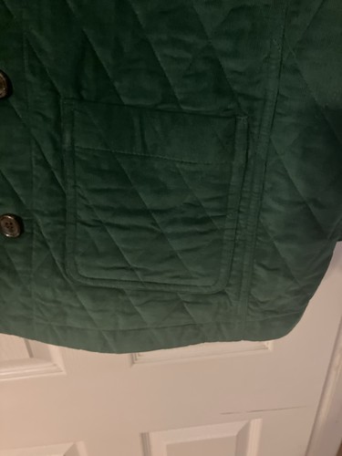 Talbots Jacket Womens 2XL Green Quilted Gold Button Lightweight Travel - Picture 4 of 6