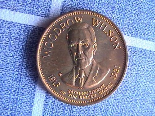 TOKEN BRASS U S PRESIDENT WOODROW WILSON - Picture 3 of 4