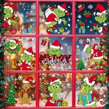 122 Pcs Christmas Window Clings - Merry Christmas Window Stickers for Glass W...
