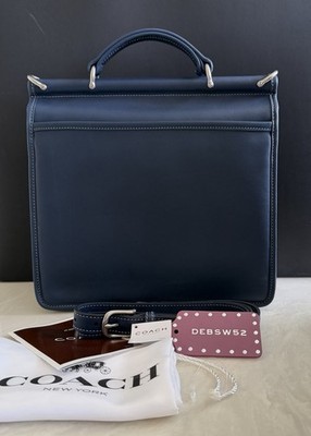 テールドシエルセット バックヴィンテージ10本 NWT COACH VINTAGE ROYAL BLUE WILLIS TOP HANDLE CROSSBODY BAG