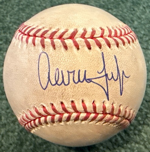 AARON JUDGE GIOCO FIRMATO PALLA USATA DEL 2024 MVP YANKEES FANATICS MLB & PSA/DNA - Foto 6 di 14