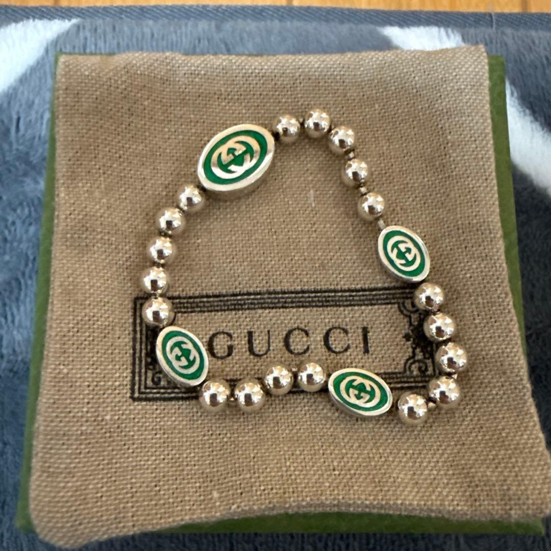 Gucci Interlocking Ball Chain Bracelet Engraved - image 1
