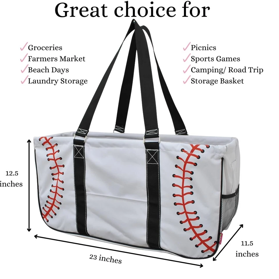 Универсальная сумка с короткими ручками (бейсбольный белый) - Изображение 2 из 4