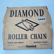 Diamond Roller Chain AMSTED  10' NIB 5/8 PITCH 3/8 WIDE RIVETED TYPE NO. 50 STD