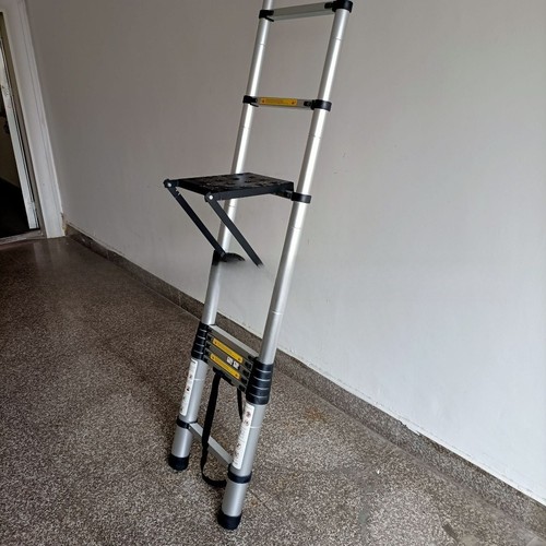 Folding Ladder Work Platform With Iron Construction Supports 330 Pounds - Picture 9 of 12
