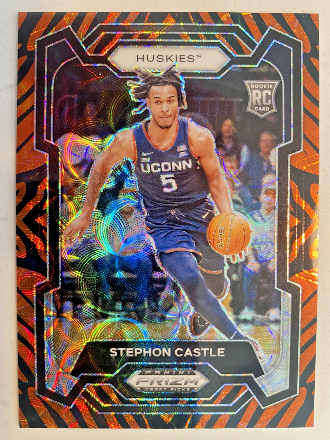 2024 Panini Prizm Draft Picks - Stephon Castle #17 Tiger Stripes Prizm (RC) SSP