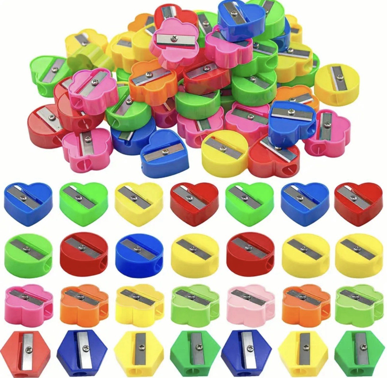 Plastic PENCIL Mini SHARPENERS Kids COLOURS Single Hole For SCHOOL Home Office