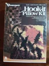 Vintage 70’s Vogart Hook It Pillow Kit #4216 Sunrise Silhouette Latch Hook - NEW