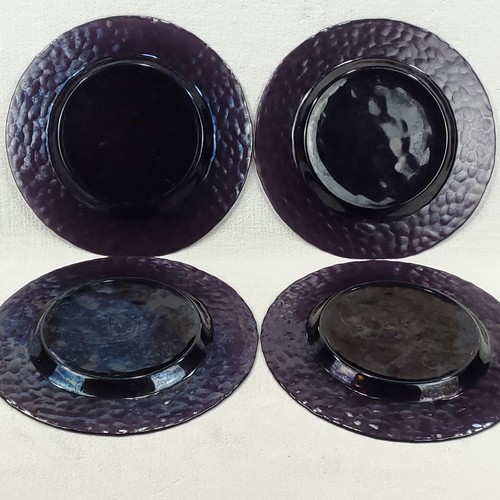 4 Studio Bormioli Rocco Palatina Amethyst lila gehämmert 8" Salatteller - Bild 2 von 8