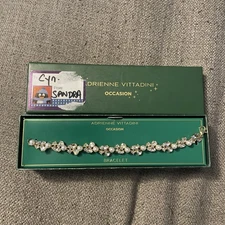 Adrienne Vittadini Occasion Bracelet Crystal Gold Pearl