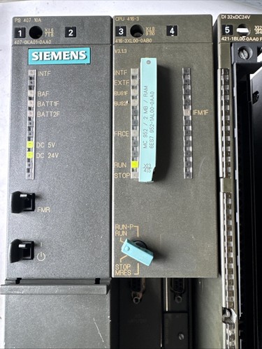 Siemens S7/400| 6ES7 416-3XL00-0AB0 | 443–1EX11-0XE0 CPU 416-3 | PS407, Tested - Picture 2 of 3